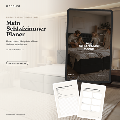 Mein Schlafzimmer Planer – Digitaler PDF-Planer für Raum, Bettgröße & Einrichtung