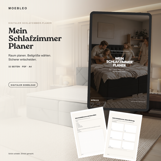 Mein Schlafzimmer Planer – Digitaler PDF-Planer für Raum, Bettgröße & Einrichtung