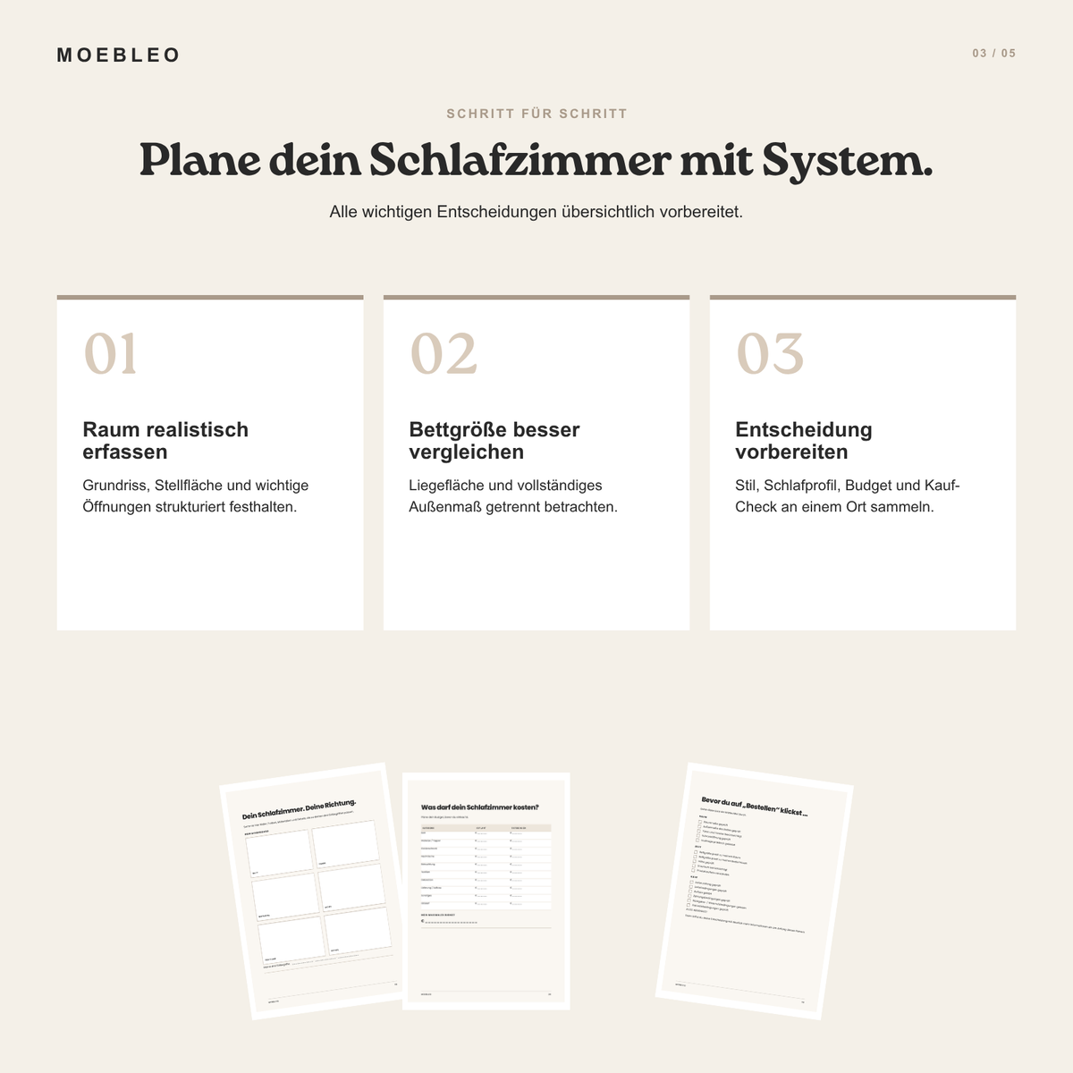 Mein Schlafzimmer Planer – Digitaler PDF-Planer für Raum, Bettgröße & Einrichtung