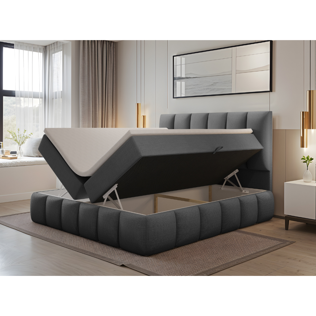VELORA - Boxspringbett mit Bettkasten