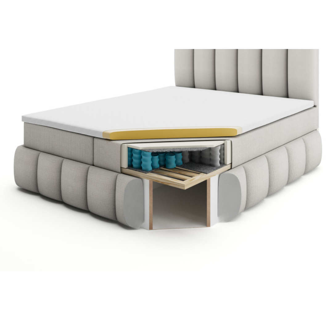 VELORA - Boxspringbett mit Bettkasten