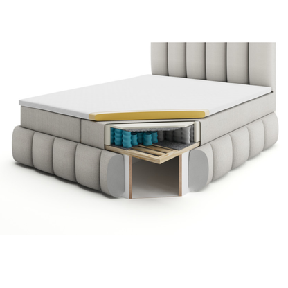 VELORA - Boxspringbett mit Bettkasten