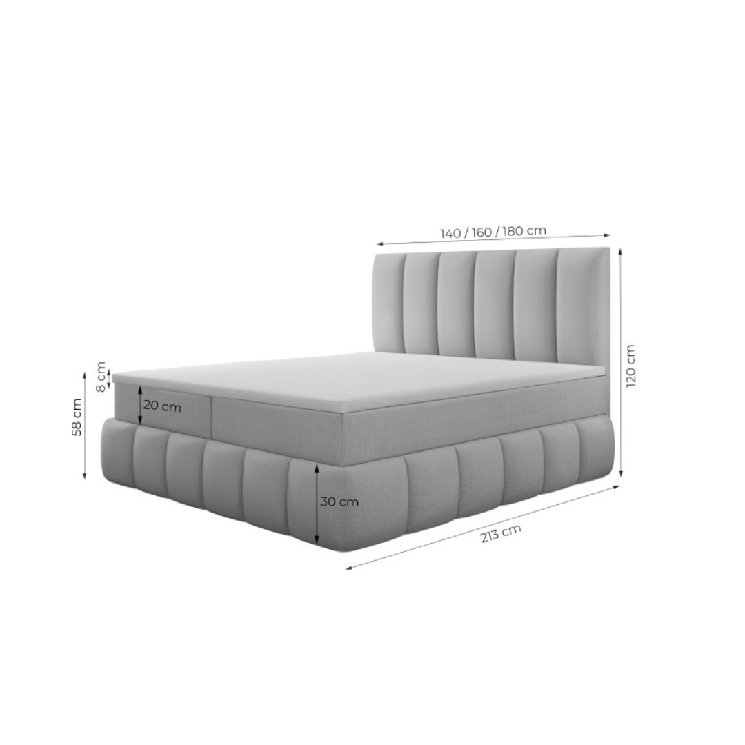 VELORA - Boxspringbett mit Bettkasten