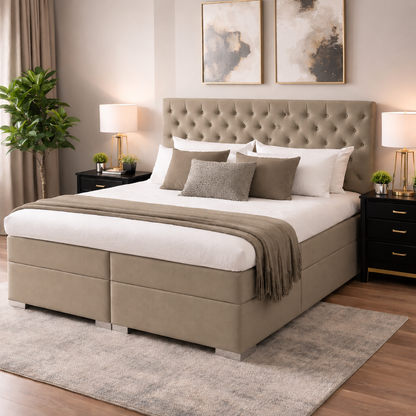 CHESLO – BOXSPRINGBETT MIT BETTKASTEN
