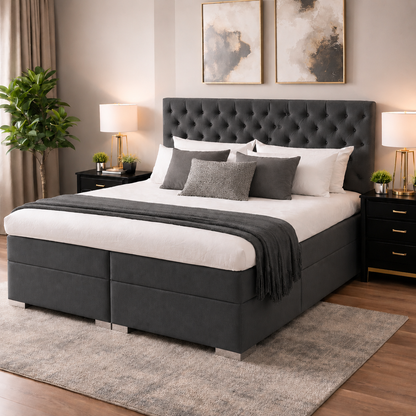 CHESLO – BOXSPRINGBETT MIT BETTKASTEN