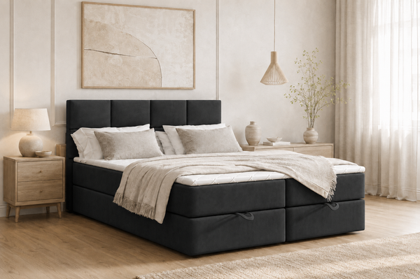 OLBIA – Boxspringbett mit Matratze & Topper